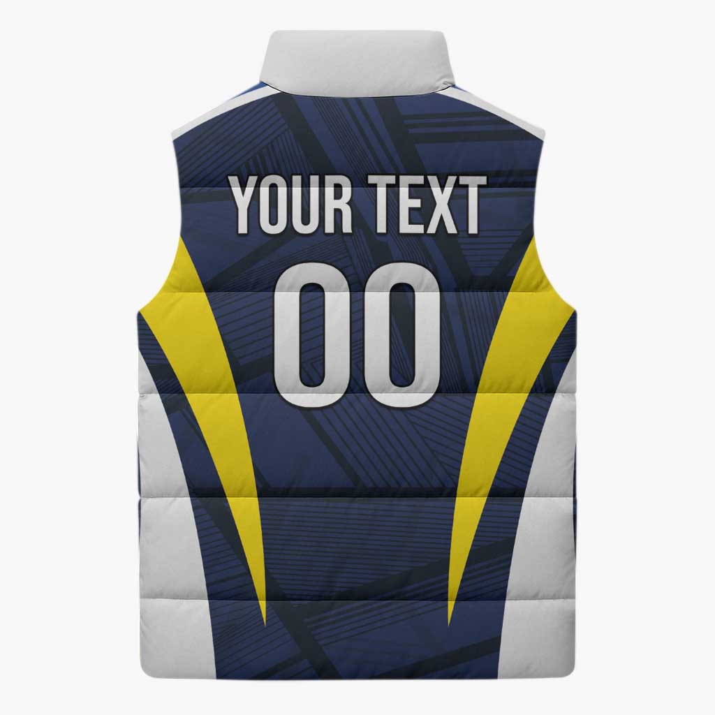 Custom Football Scotland On Tour 2026 Sleeveless Puffer Jacket Tartan Scottish Army Be Coming - Wonder Print Shop