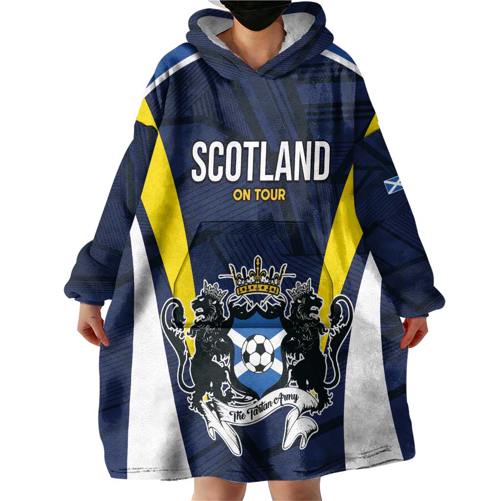 Custom Football Scotland On Tour 2026 Wearable Blanket Hoodie Tartan Scottish Army Be Coming - Wonder Print Shop