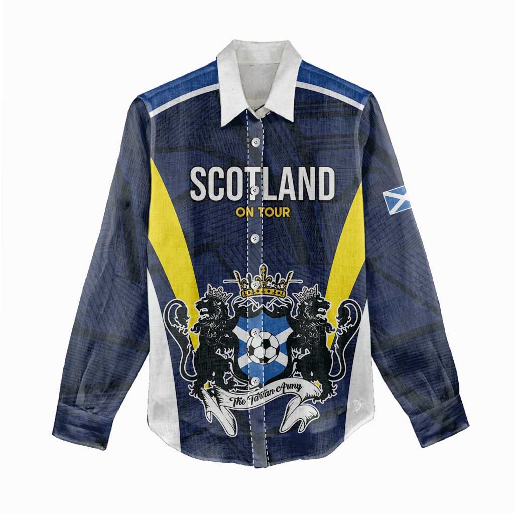 Custom Football Scotland On Tour 2026 Women Casual Shirt Tartan Scottish Army Be Coming - Wonder Print Shop