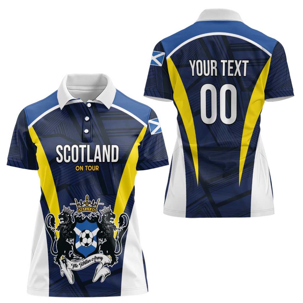 Custom Football Scotland On Tour 2026 Women Polo Shirt Tartan Scottish Army Be Coming - Wonder Print Shop