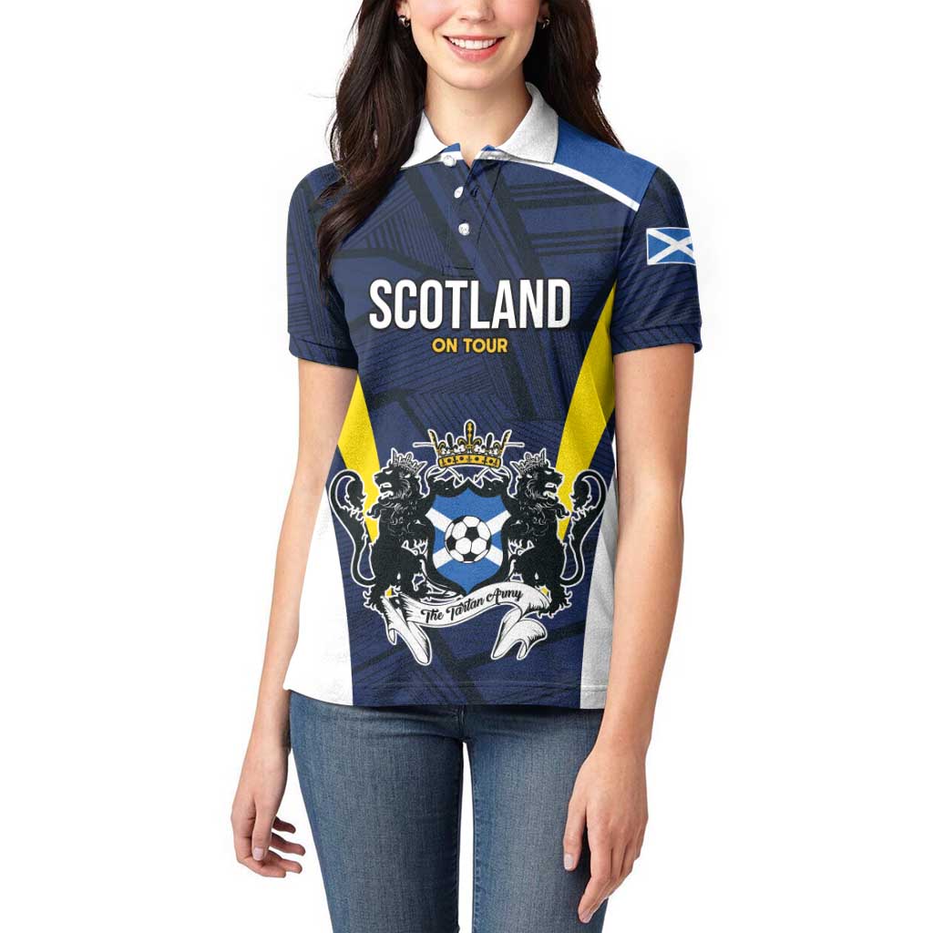 Custom Football Scotland On Tour 2026 Women Polo Shirt Tartan Scottish Army Be Coming - Wonder Print Shop