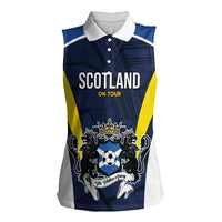 Custom Football Scotland On Tour 2026 Women Sleeveless Polo Shirt Tartan Scottish Army Be Coming - Wonder Print Shop