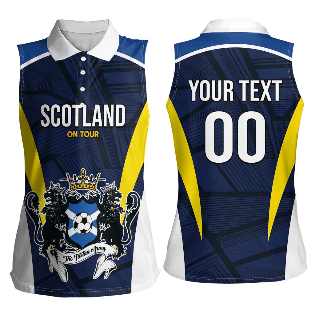 Custom Football Scotland On Tour 2026 Women Sleeveless Polo Shirt Tartan Scottish Army Be Coming - Wonder Print Shop