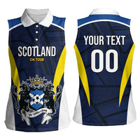 Custom Football Scotland On Tour 2026 Women Sleeveless Polo Shirt Tartan Scottish Army Be Coming - Wonder Print Shop