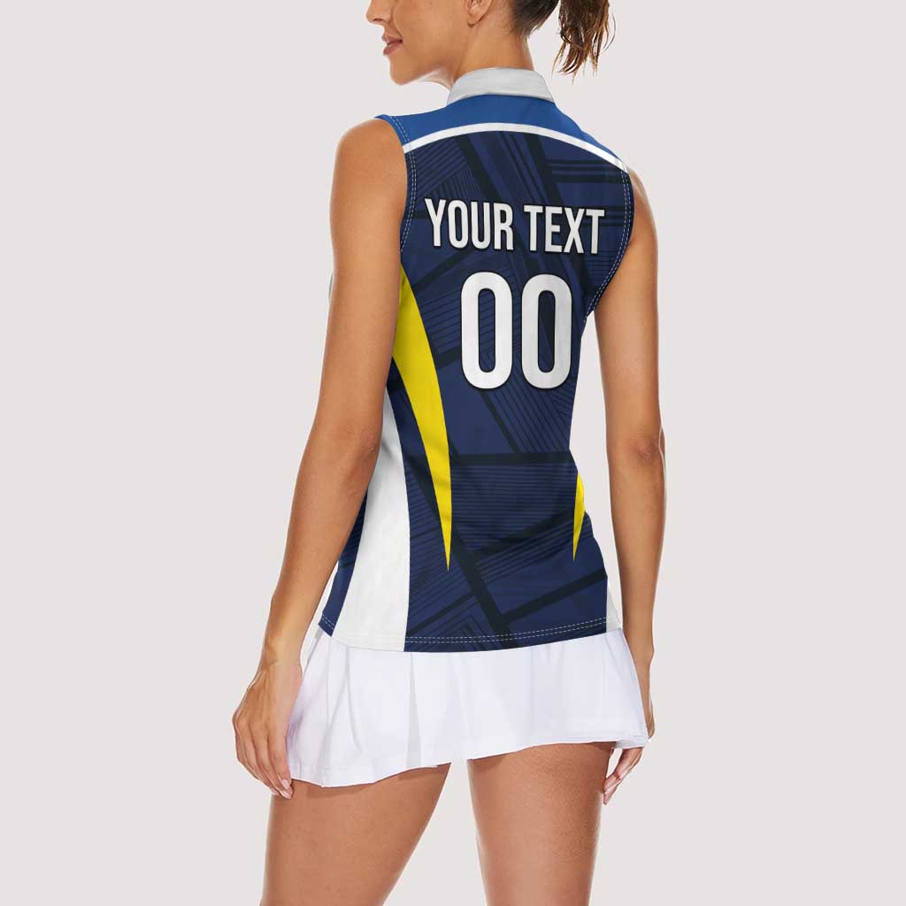 Custom Football Scotland On Tour 2026 Women Sleeveless Polo Shirt Tartan Scottish Army Be Coming - Wonder Print Shop