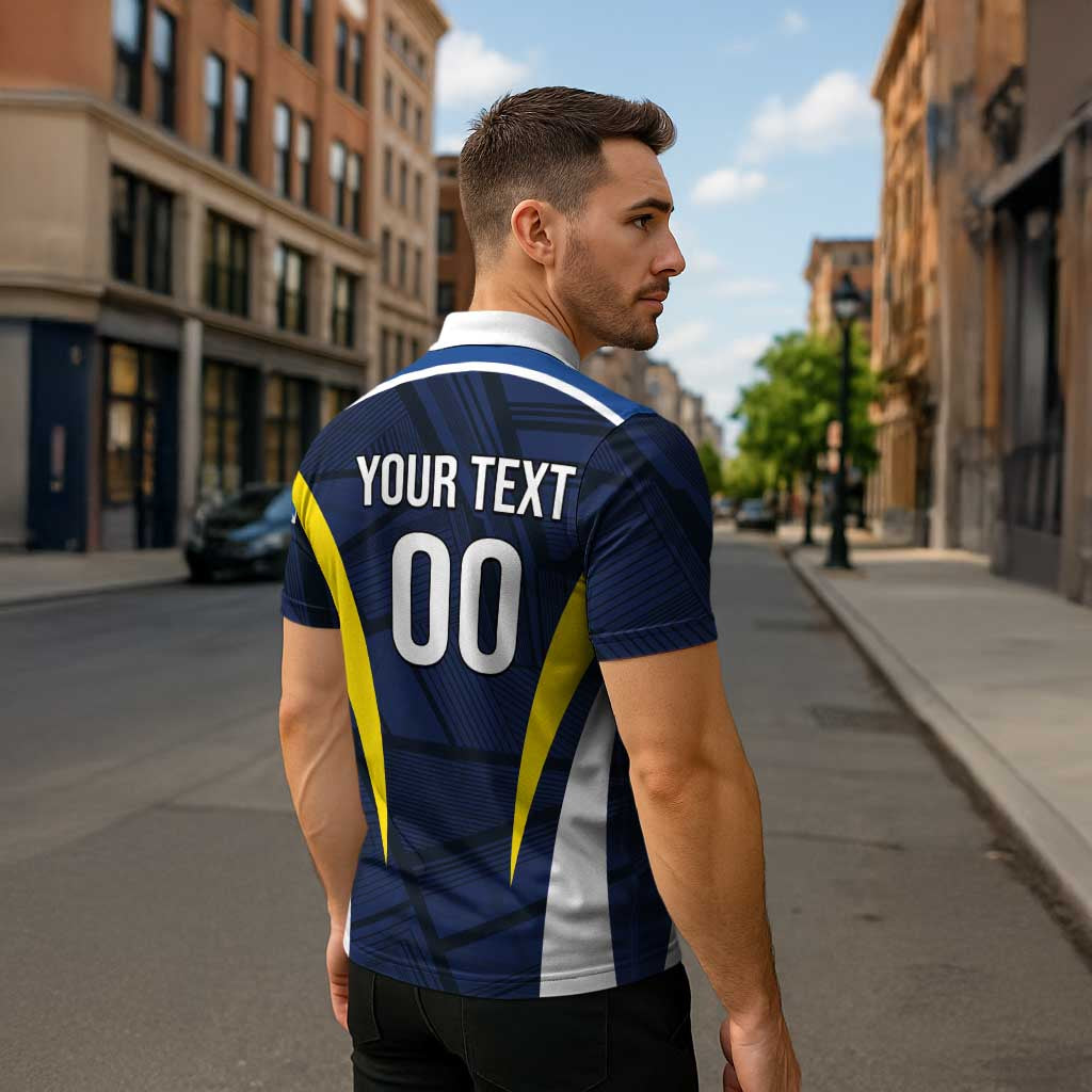 Custom Football Scotland On Tour 2026 Zipper Polo Shirt Tartan Scottish Army Be Coming - Wonder Print Shop