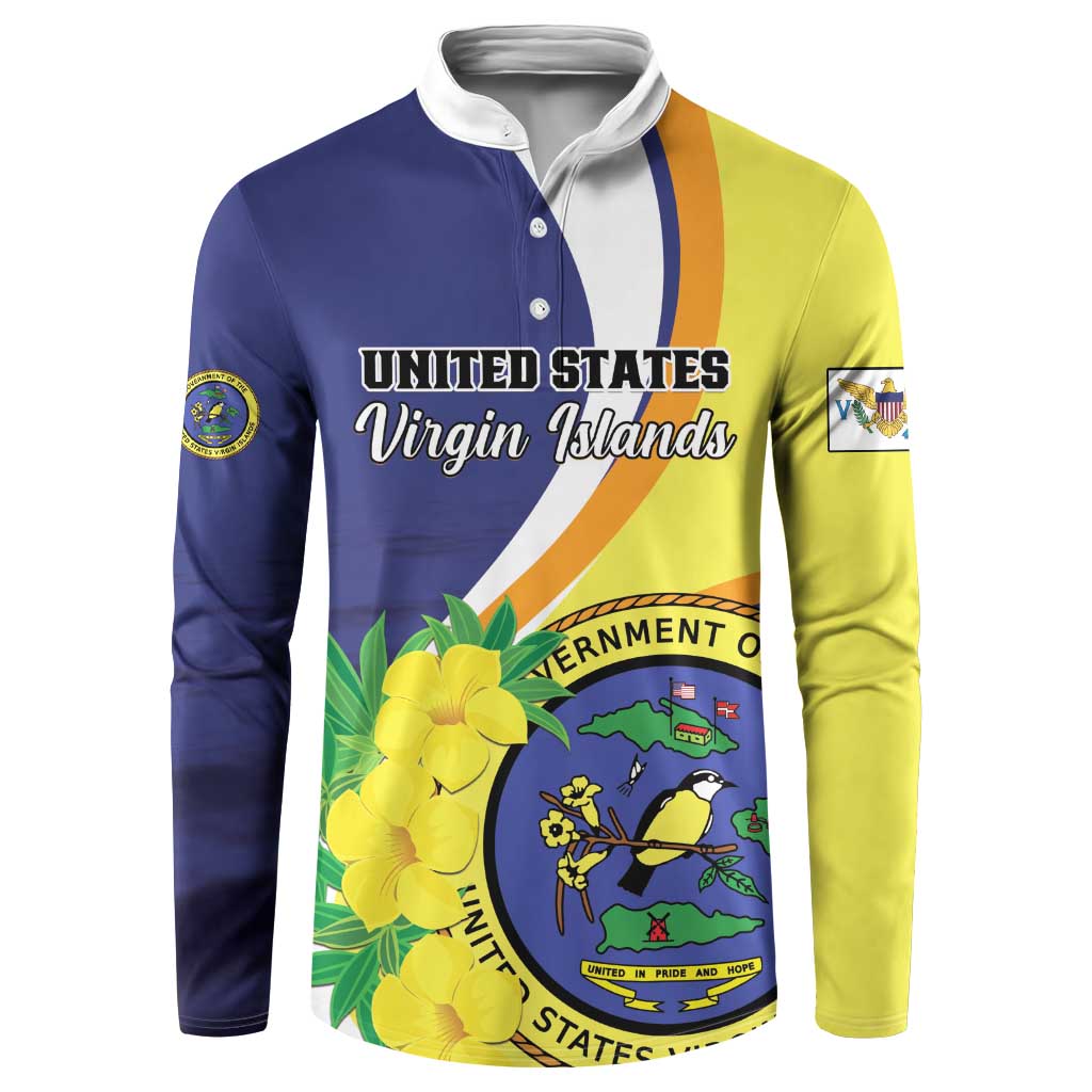 Personalized United States Virgin Islands Button Sweatshirt United in Pride and Hope