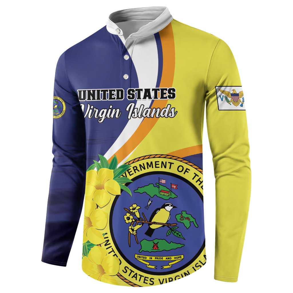 Personalized United States Virgin Islands Button Sweatshirt United in Pride and Hope