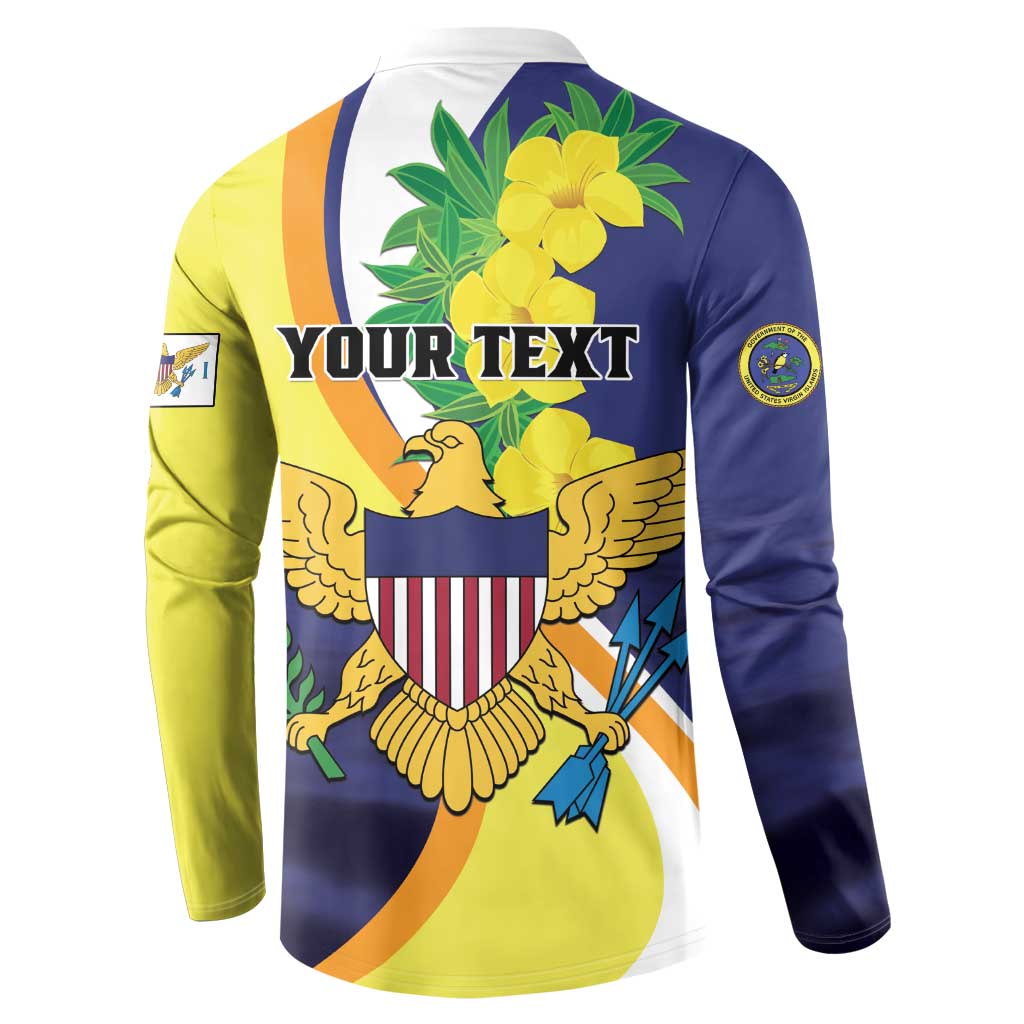 Personalized United States Virgin Islands Button Sweatshirt United in Pride and Hope