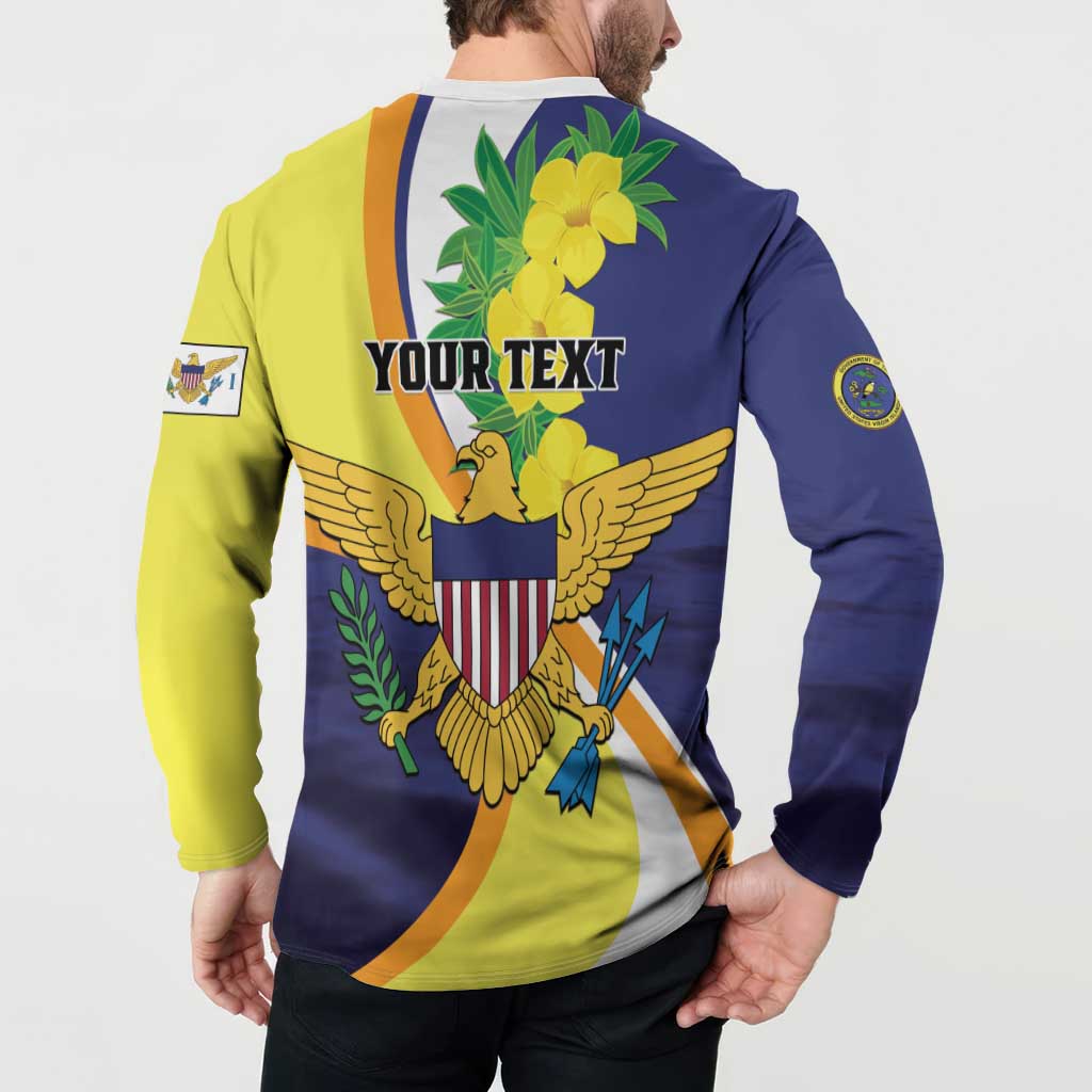 Personalized United States Virgin Islands Button Sweatshirt United in Pride and Hope