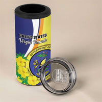 Personalized United States Virgin Islands 4 in 1 Can Cooler Tumbler United in Pride and Hope