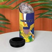 Personalized United States Virgin Islands 4 in 1 Can Cooler Tumbler United in Pride and Hope