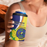 Personalized United States Virgin Islands 4 in 1 Can Cooler Tumbler United in Pride and Hope