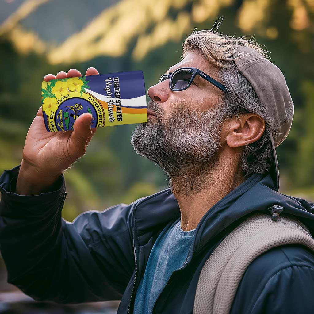 Personalized United States Virgin Islands 4 in 1 Can Cooler Tumbler United in Pride and Hope