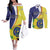 Personalized United States Virgin Islands Couples Matching Off The Shoulder Long Sleeve Dress and Long Sleeve Button Shirt United in Pride and Hope