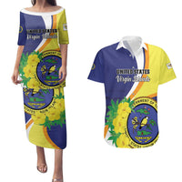 Personalized United States Virgin Islands Couples Matching Puletasi and Hawaiian Shirt United in Pride and Hope