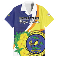 Personalized United States Virgin Islands Family Matching Off The Shoulder Long Sleeve Dress and Hawaiian Shirt United in Pride and Hope