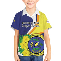Personalized United States Virgin Islands Family Matching Off The Shoulder Long Sleeve Dress and Hawaiian Shirt United in Pride and Hope