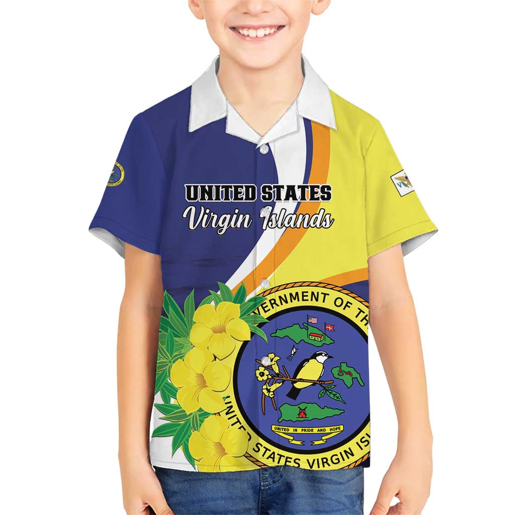 Personalized United States Virgin Islands Family Matching Off Shoulder Maxi Dress and Hawaiian Shirt United in Pride and Hope