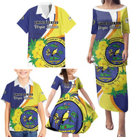 Personalized United States Virgin Islands Family Matching Puletasi and Hawaiian Shirt United in Pride and Hope