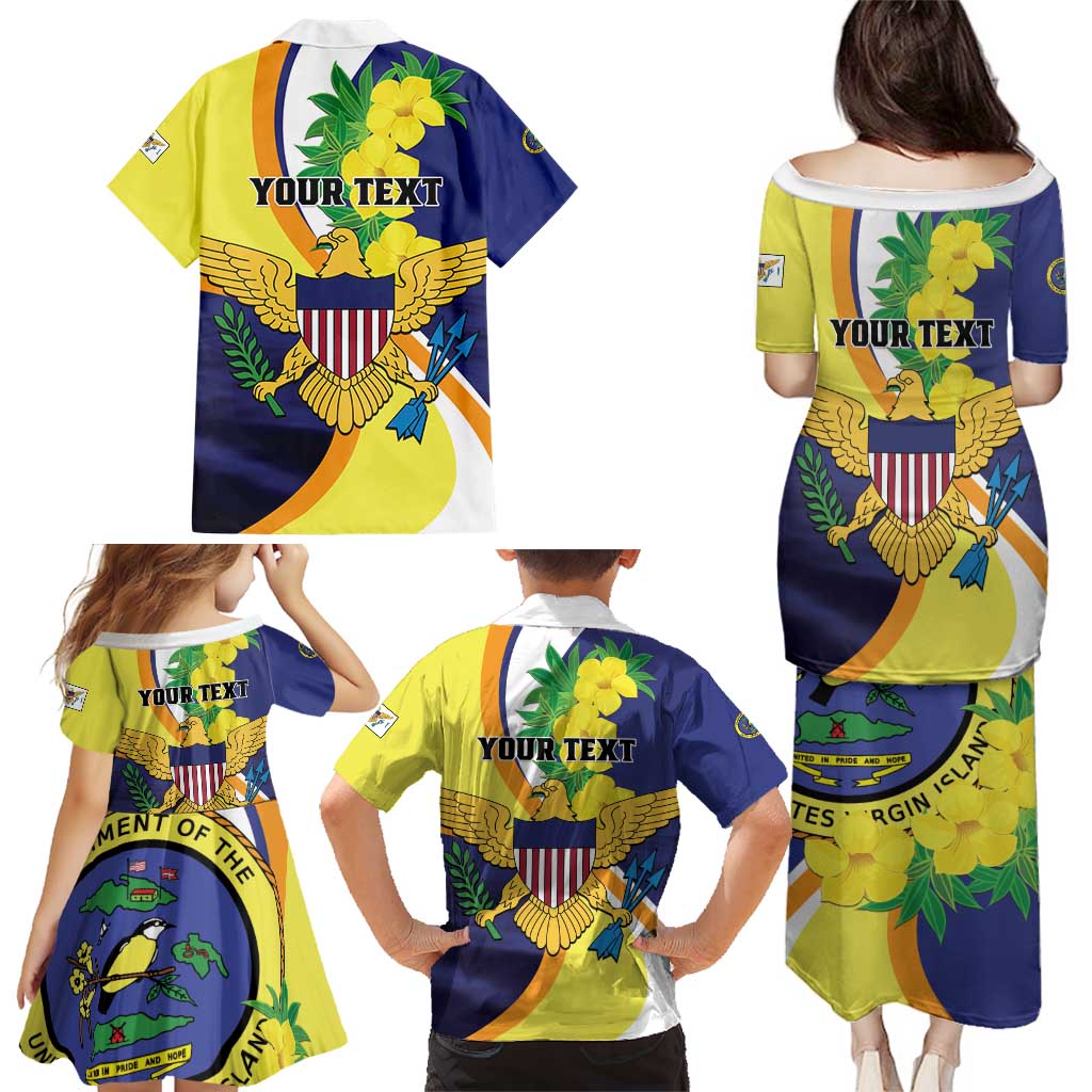 Personalized United States Virgin Islands Family Matching Puletasi and Hawaiian Shirt United in Pride and Hope