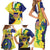 Personalized United States Virgin Islands Family Matching Short Sleeve Bodycon Dress and Hawaiian Shirt United in Pride and Hope