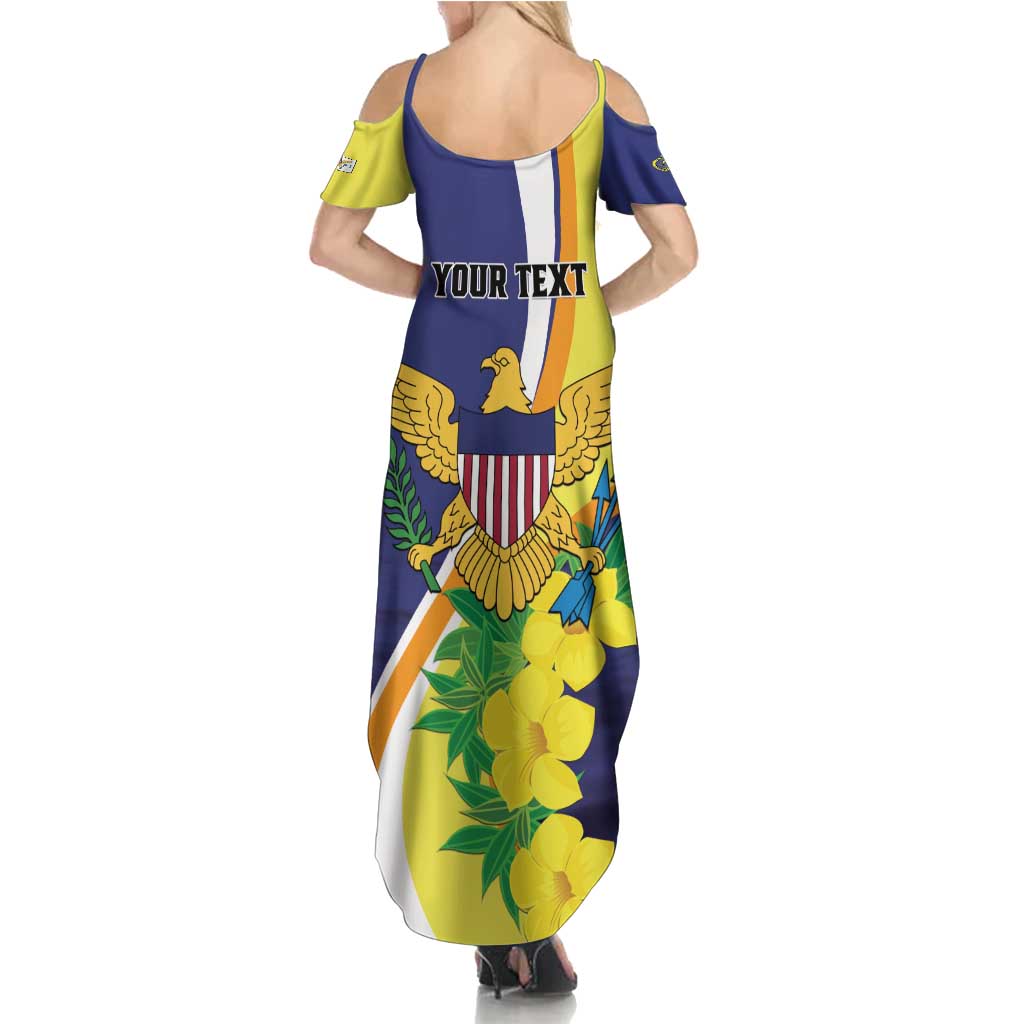 Personalized United States Virgin Islands Family Matching Summer Maxi Dress and Hawaiian Shirt United in Pride and Hope