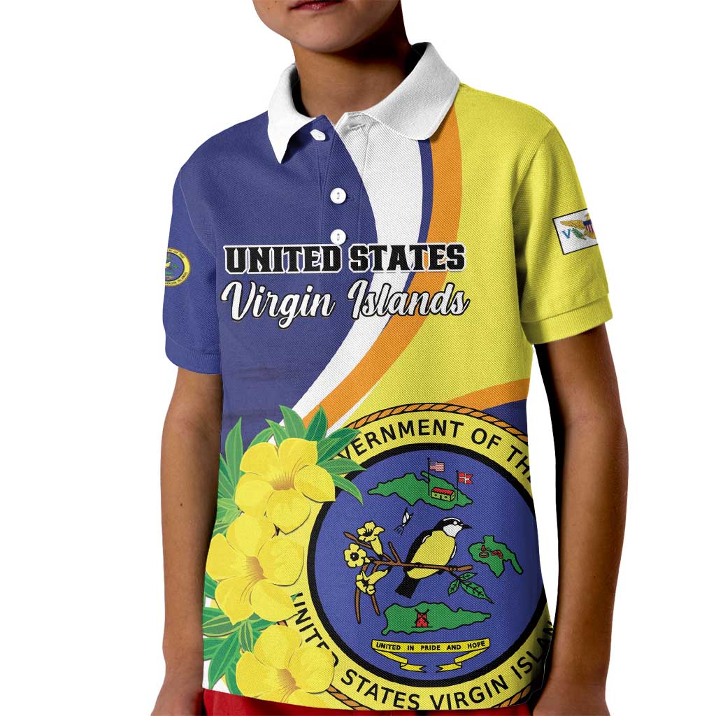 Personalized United States Virgin Islands Kid Polo Shirt United in Pride and Hope
