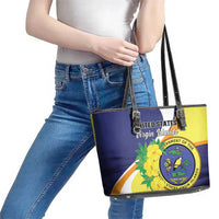 United States Virgin Islands Leather Tote Bag United in Pride and Hope