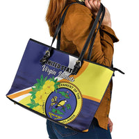 United States Virgin Islands Leather Tote Bag United in Pride and Hope