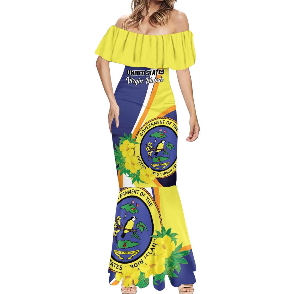 Personalized United States Virgin Islands Mermaid Dress United in Pride and Hope