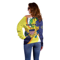 Personalized United States Virgin Islands Off Shoulder Sweater United in Pride and Hope