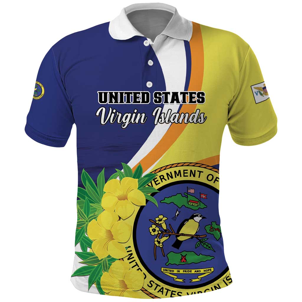 Personalized United States Virgin Islands Polo Shirt United in Pride and Hope