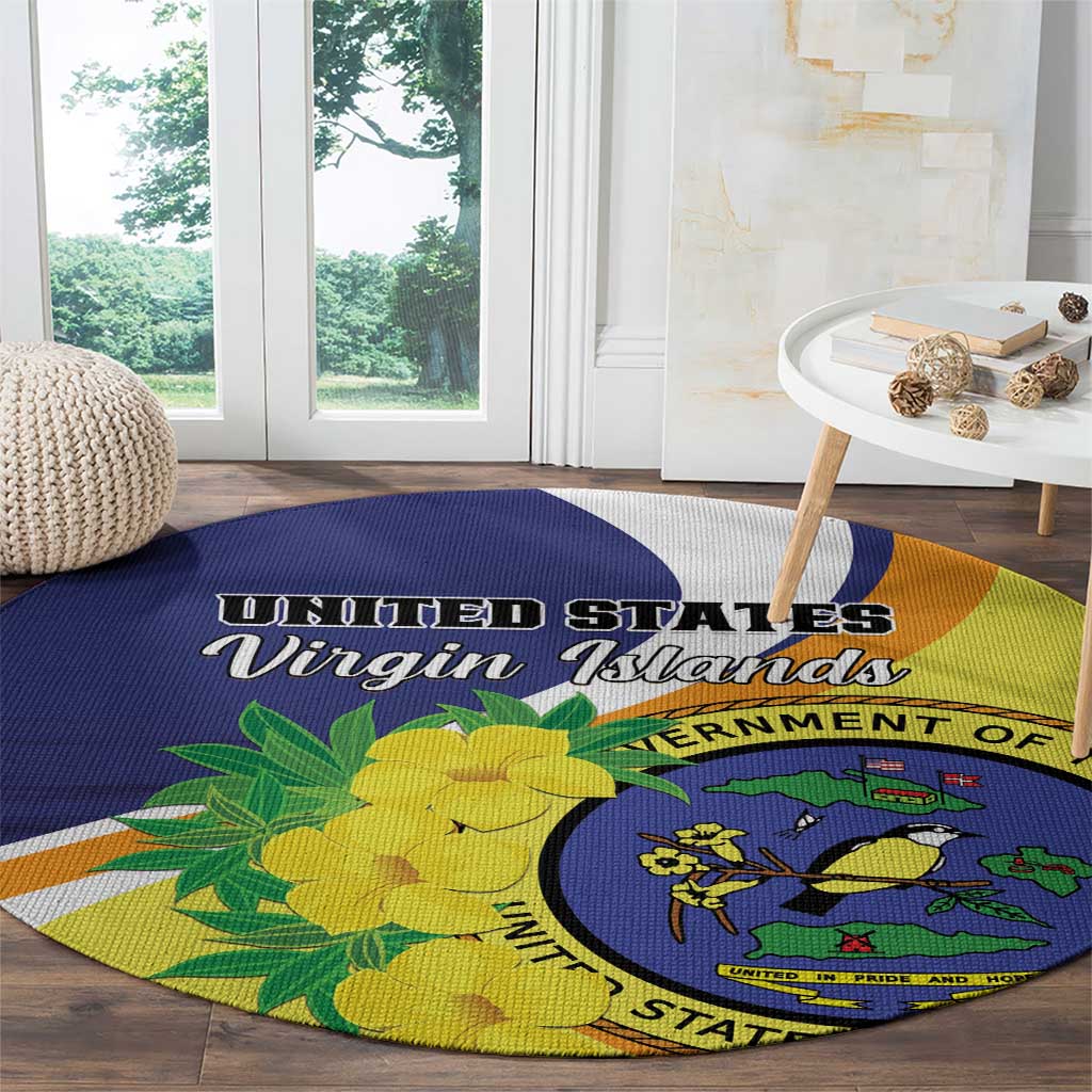 United States Virgin Islands Round Carpet United in Pride and Hope