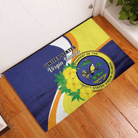 United States Virgin Islands Rubber Doormat United in Pride and Hope