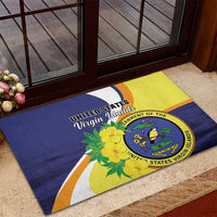 United States Virgin Islands Rubber Doormat United in Pride and Hope