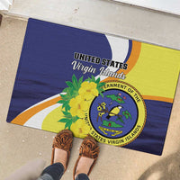 United States Virgin Islands Rubber Doormat United in Pride and Hope