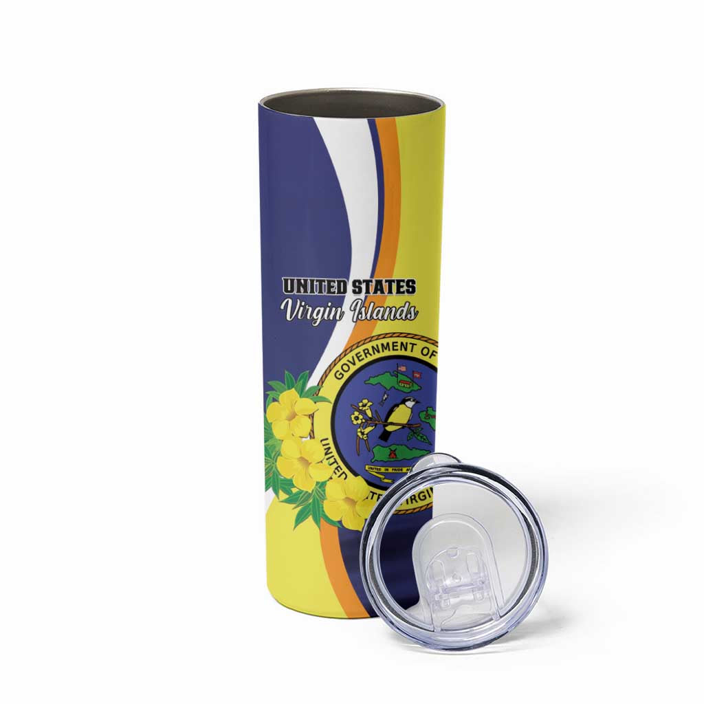 Personalized United States Virgin Islands Skinny Tumbler United in Pride and Hope