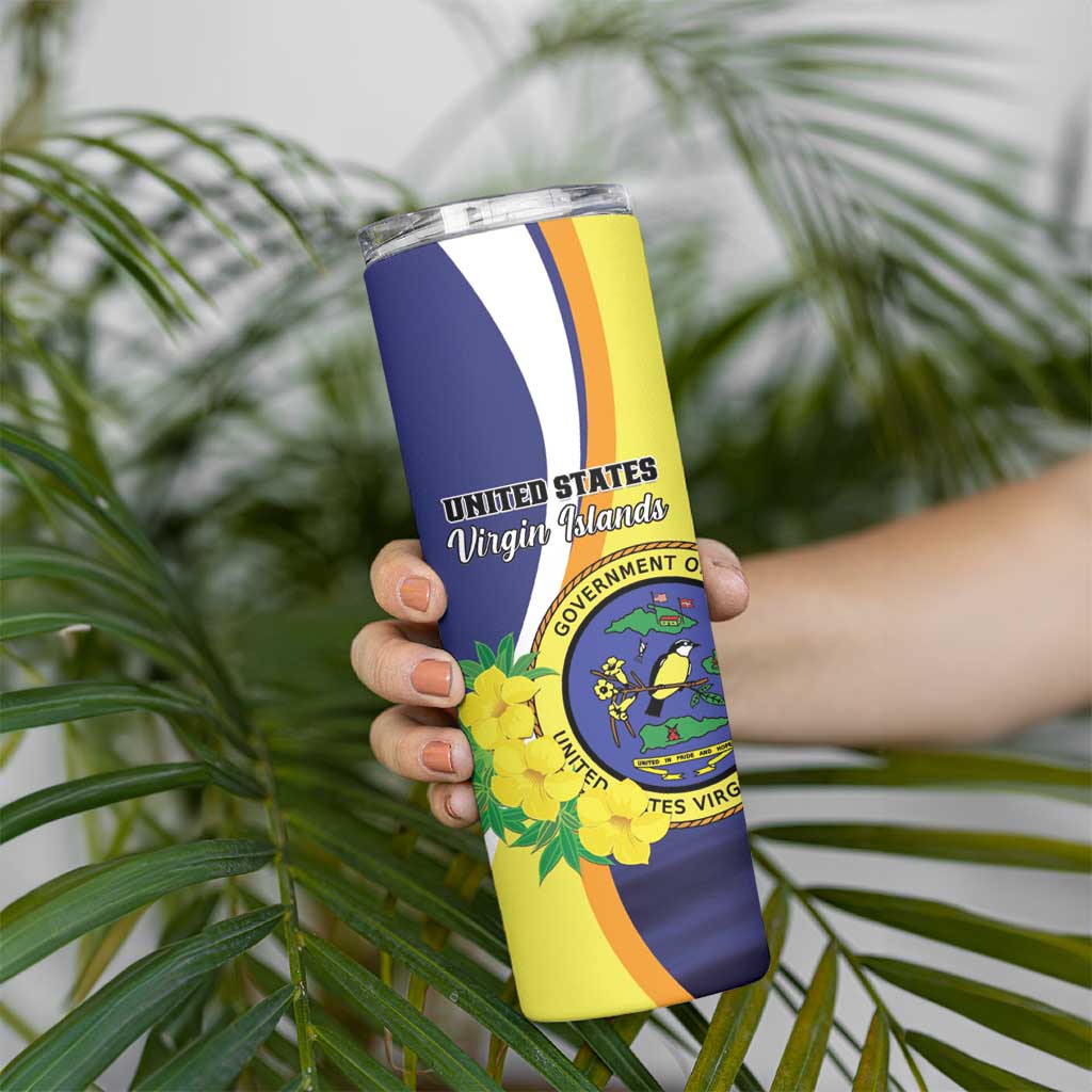 Personalized United States Virgin Islands Skinny Tumbler United in Pride and Hope