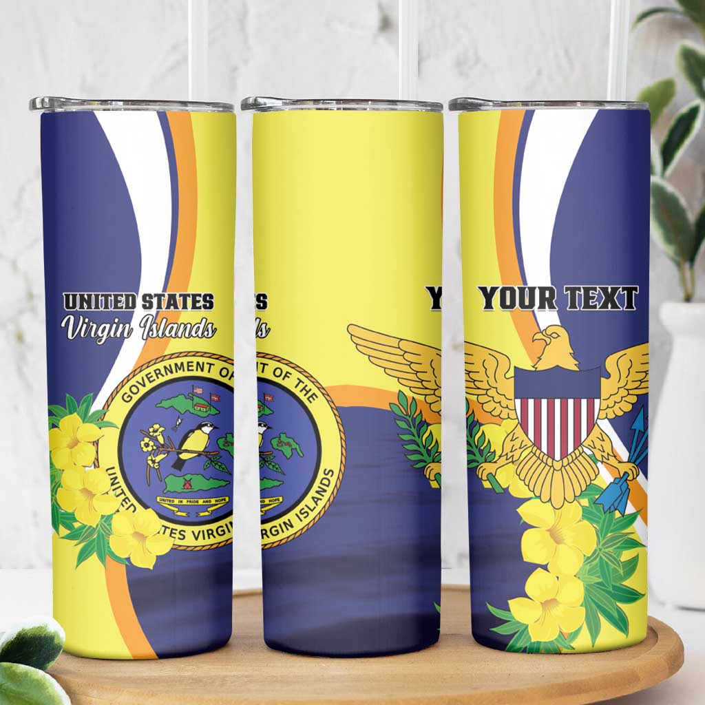 Personalized United States Virgin Islands Skinny Tumbler United in Pride and Hope