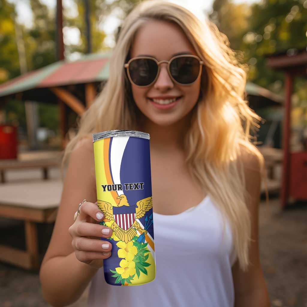 Personalized United States Virgin Islands Skinny Tumbler United in Pride and Hope