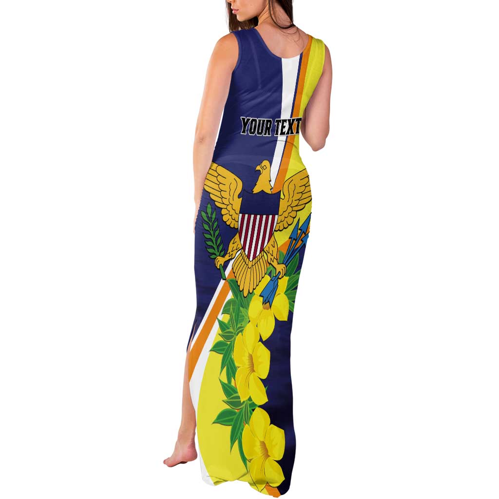 Personalized United States Virgin Islands Tank Maxi Dress United in Pride and Hope