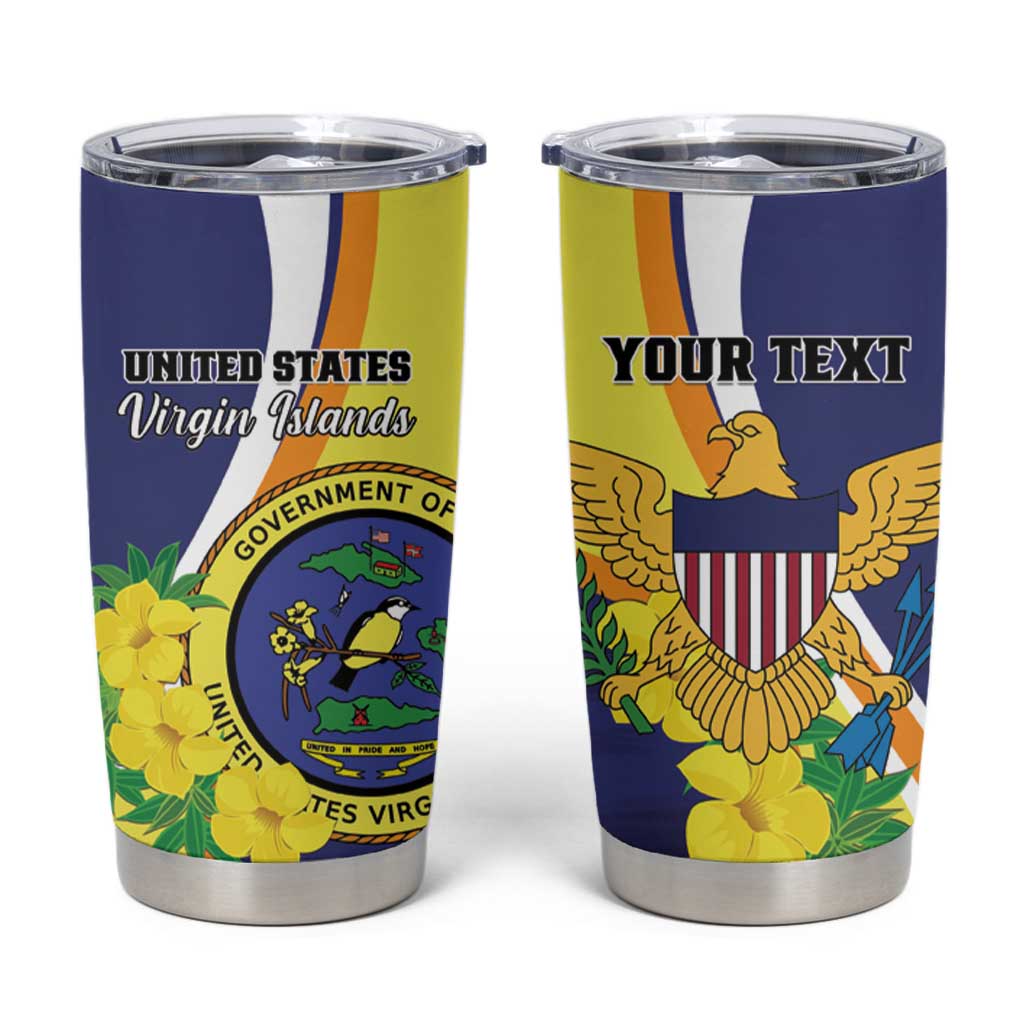 Personalized United States Virgin Islands Tumbler Cup United in Pride and Hope