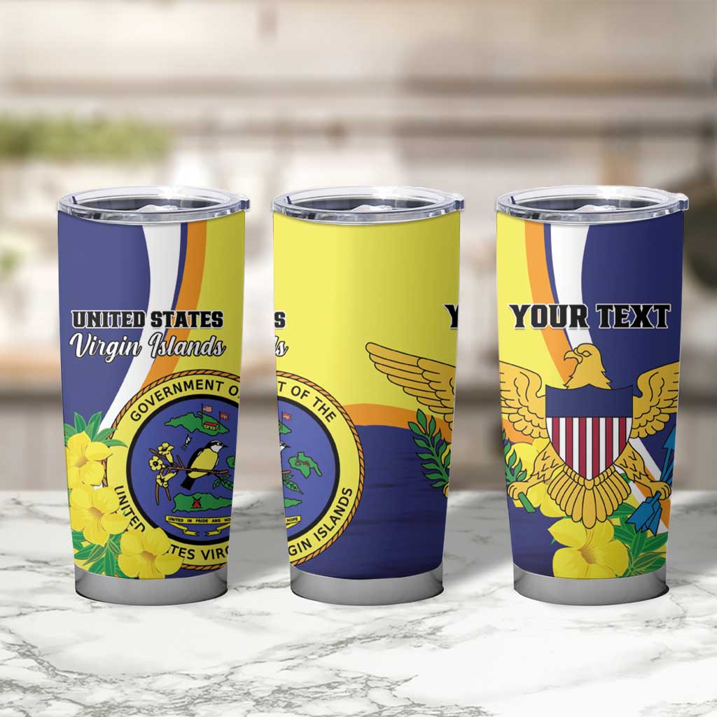 Personalized United States Virgin Islands Tumbler Cup United in Pride and Hope
