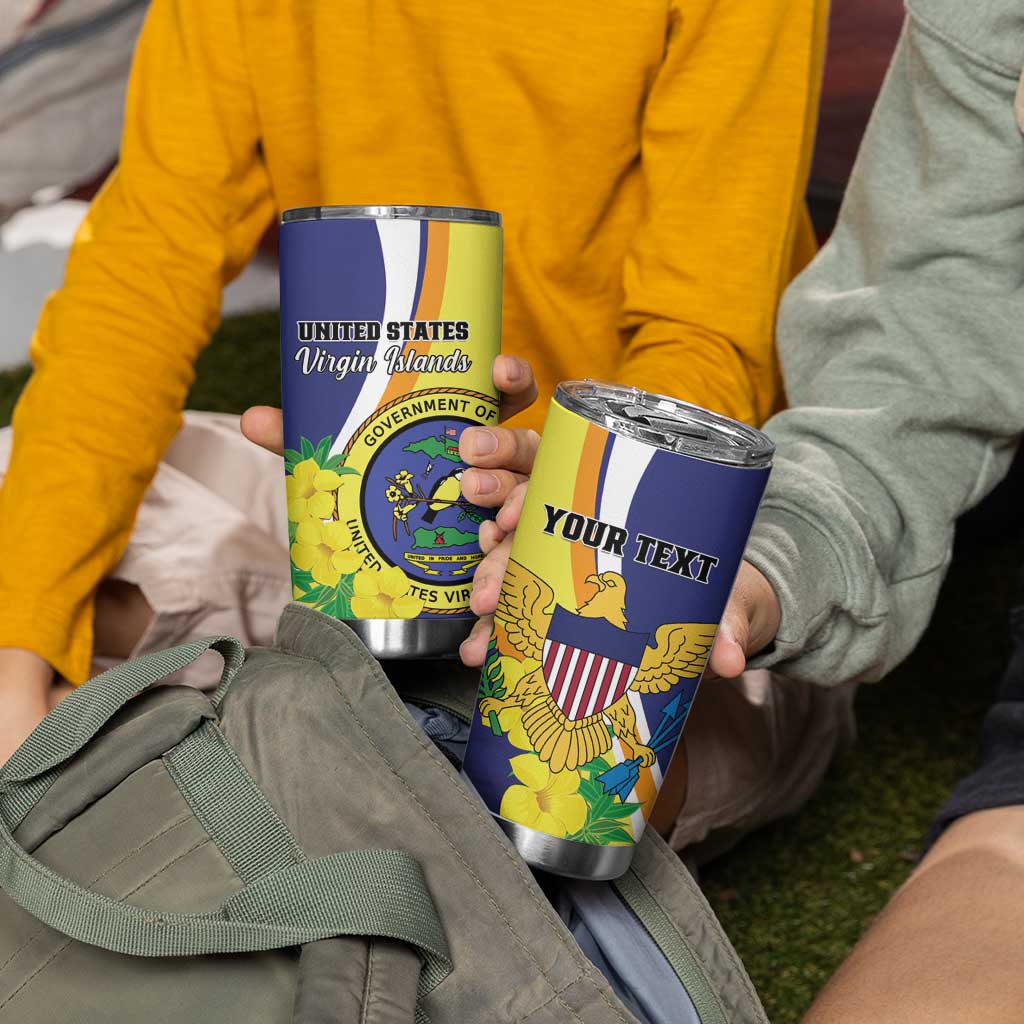 Personalized United States Virgin Islands Tumbler Cup United in Pride and Hope