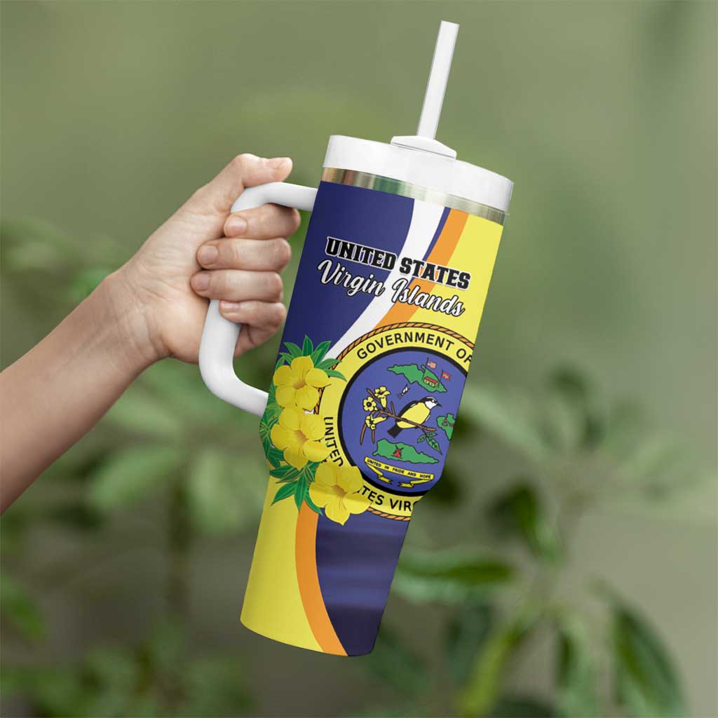 Personalized United States Virgin Islands Tumbler With Handle United in Pride and Hope
