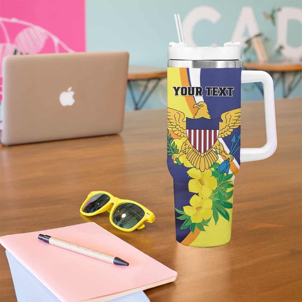 Personalized United States Virgin Islands Tumbler With Handle United in Pride and Hope