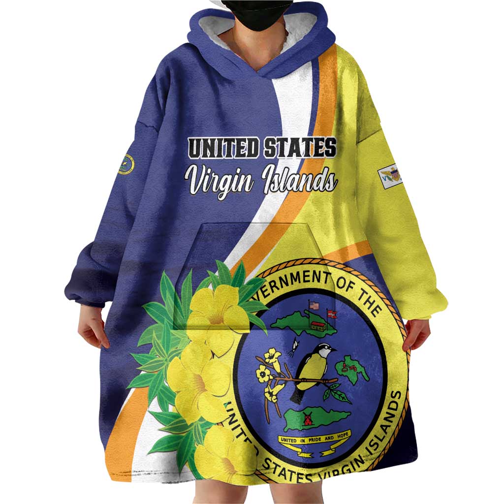 Personalized United States Virgin Islands Wearable Blanket Hoodie United in Pride and Hope - Wonder Print Shop