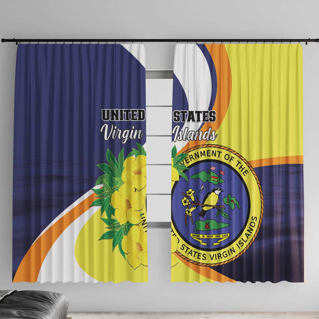 United States Virgin Islands Window Curtain United in Pride and Hope - Wonder Print Shop