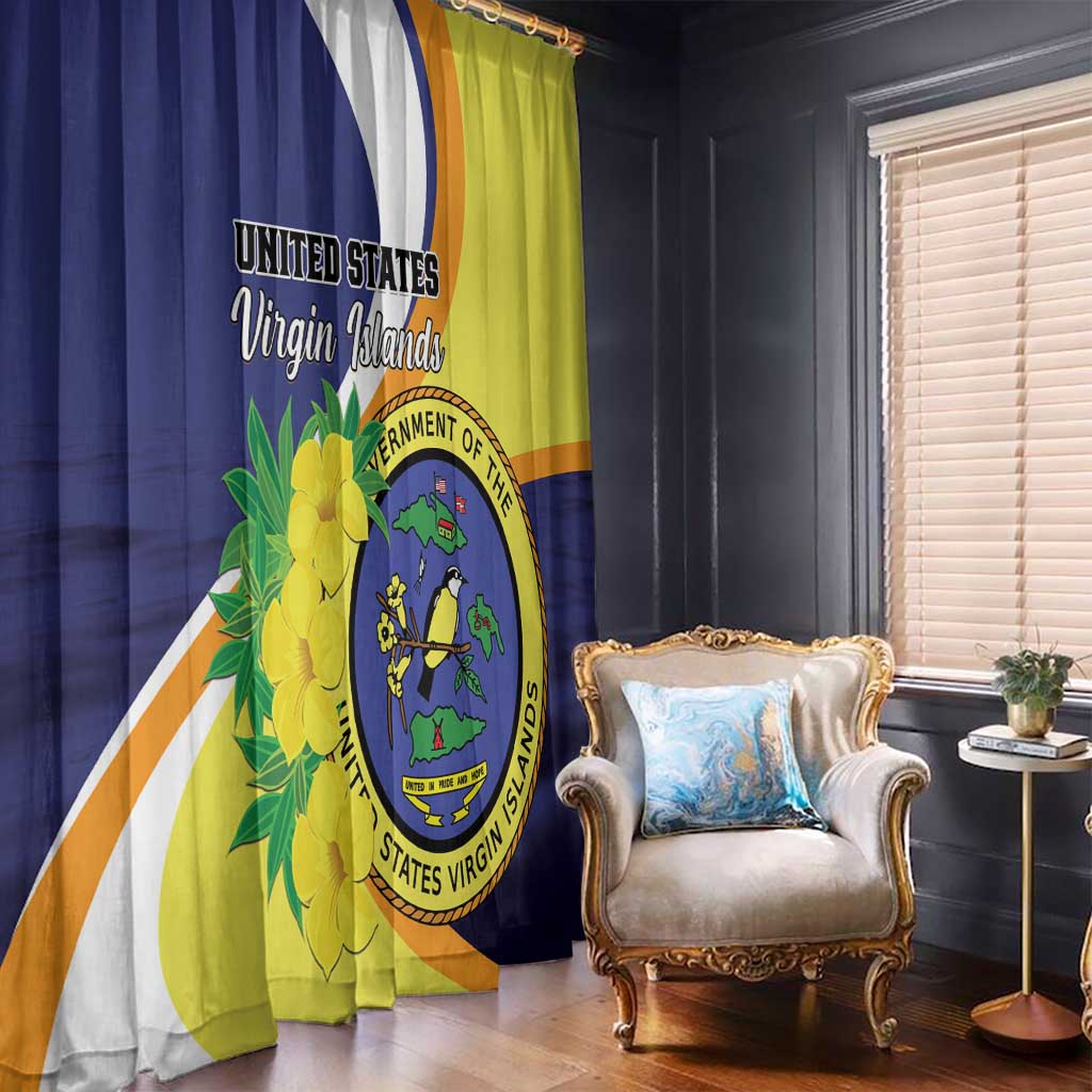 United States Virgin Islands Window Curtain United in Pride and Hope - Wonder Print Shop